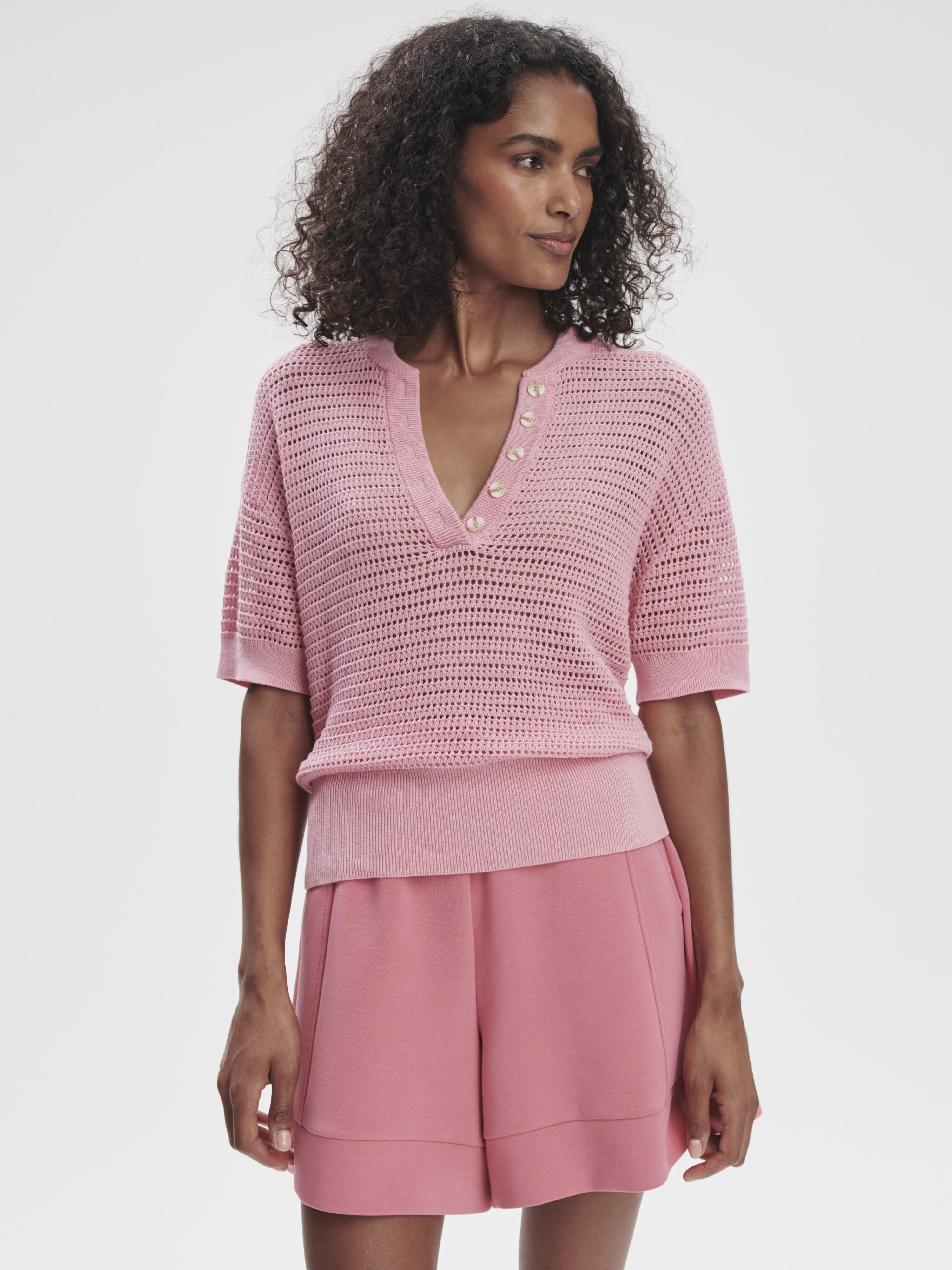 Callie Knit Top - Sea Pink VARLEY
