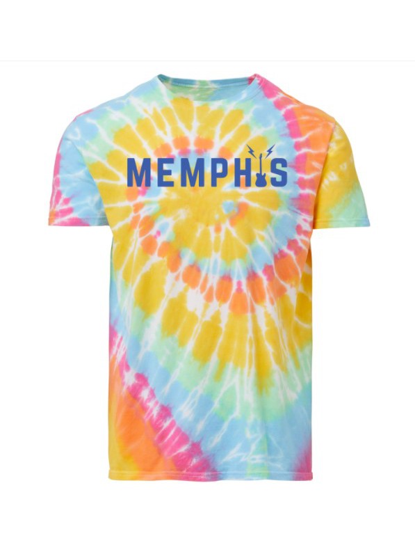 Memphis Tie Dye Tee- Rainbow