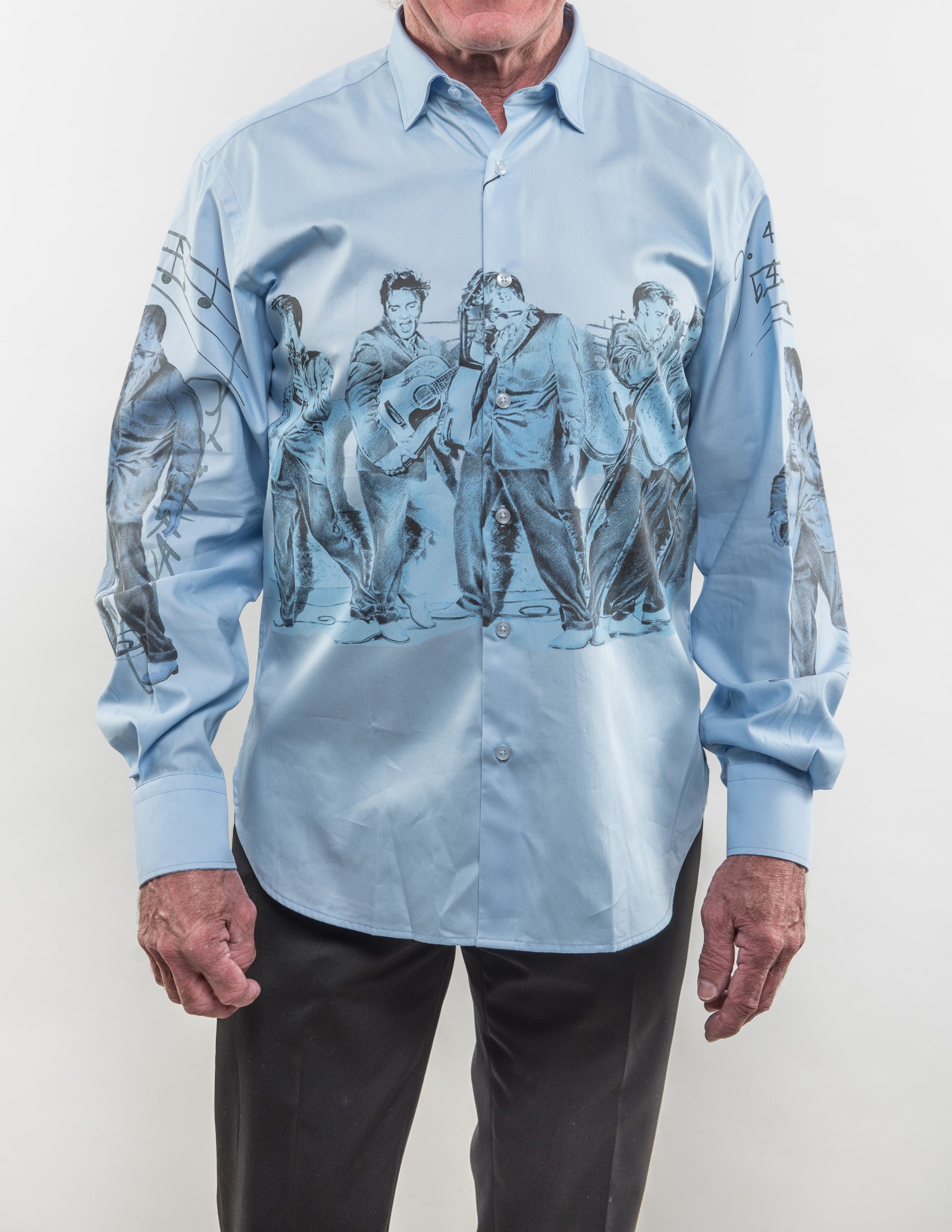 Blue Elvis Sport Shirt - Lansky Bros.