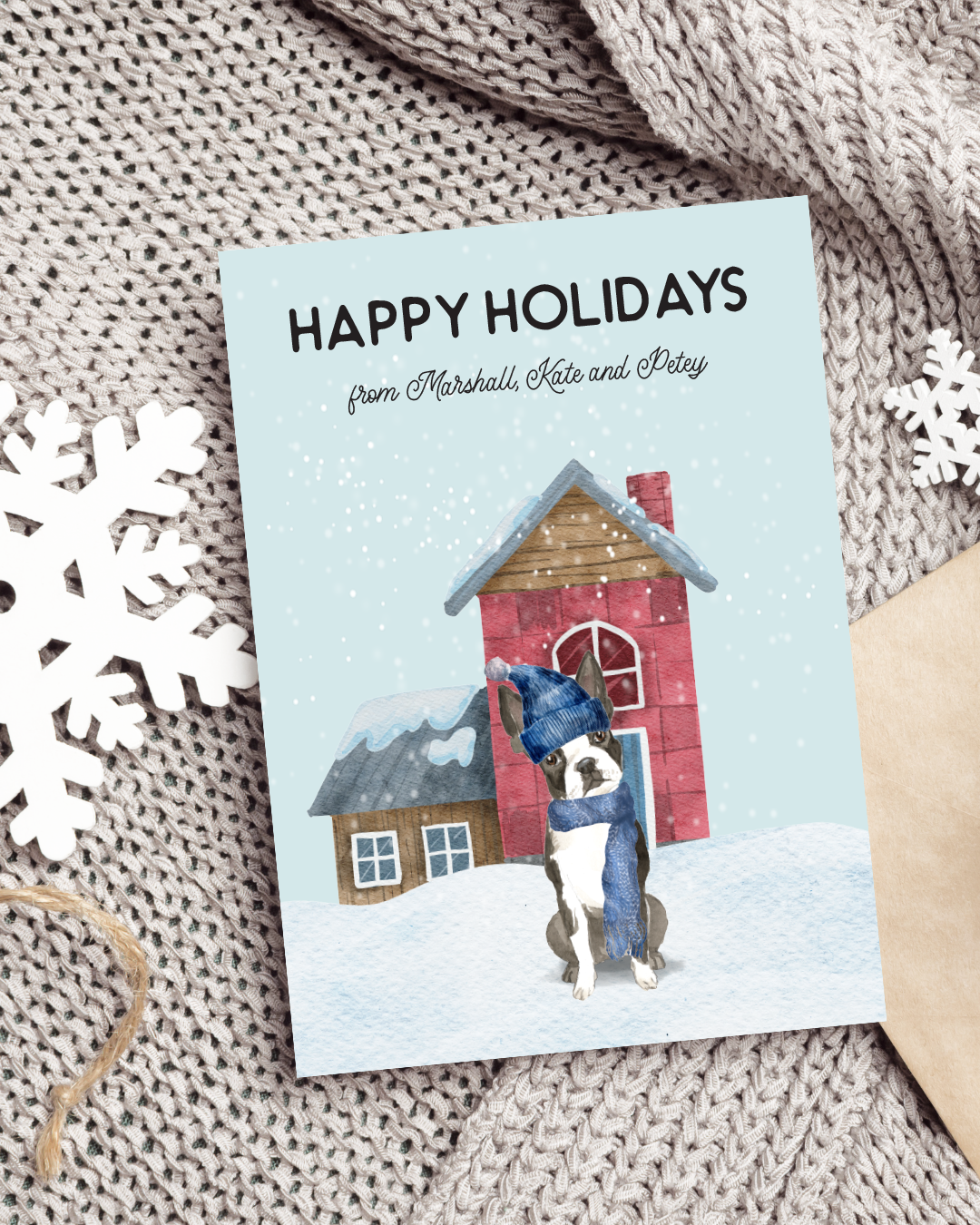 Boston Terrier Christmas Cards | Noticeably Noted