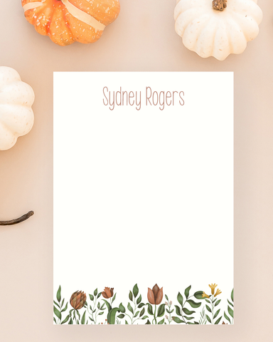 Floral Row Notepad