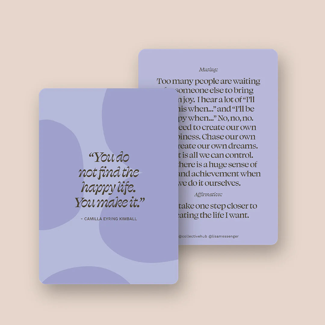 reset your mindset mantras and affirmations cards | abstract floral