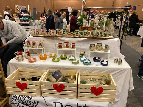 My booth from last years Galentines market. It was such a lovely day!