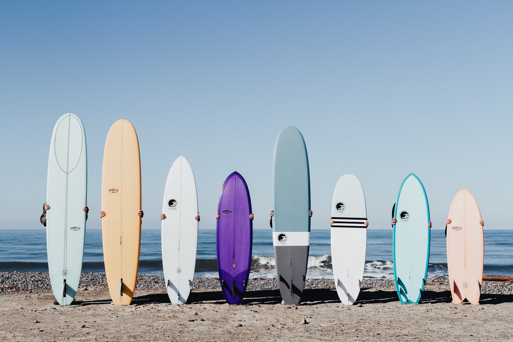 Longboards and surfboards for bgeinner and intermediate