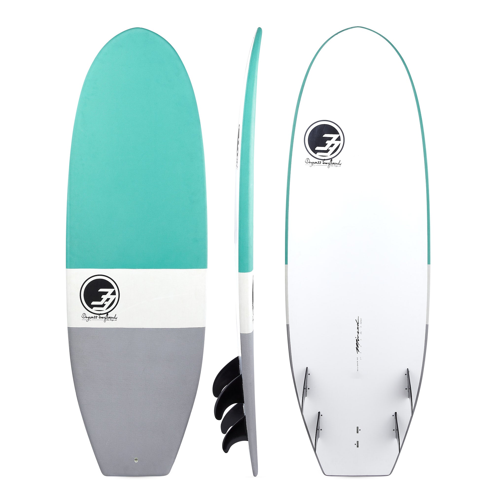 5'7 Cloud Shortboard Surfboard Aqua Dip (Hybrid Epoxy Softtop)