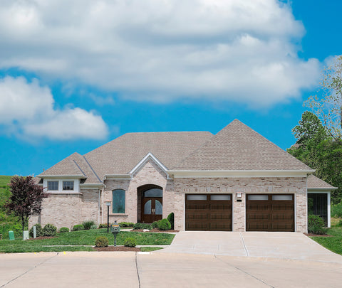 8X7 Wood Finish Long Panel Garage Door with Windows AMARR, Toronto