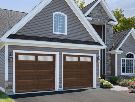 8x7-Garage-Doors-Windows-Traditional-Shaker-XL-Garaga-chocolate-walnut-house