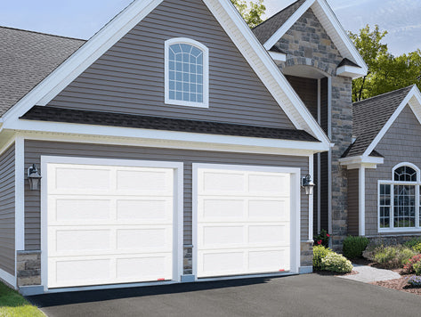 8X7 Ice White Garage Door - Shaker XL GARAGA