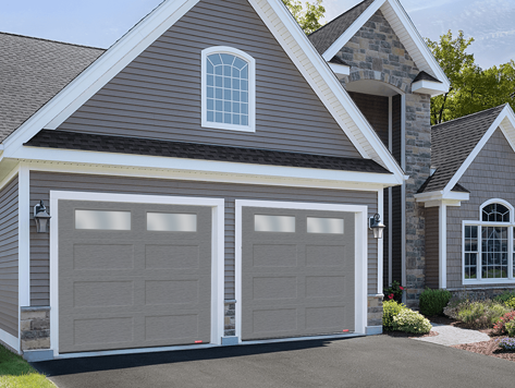 9X7 Shaker XL Traditional Charcoal Garage Door with Windows - GARAGA