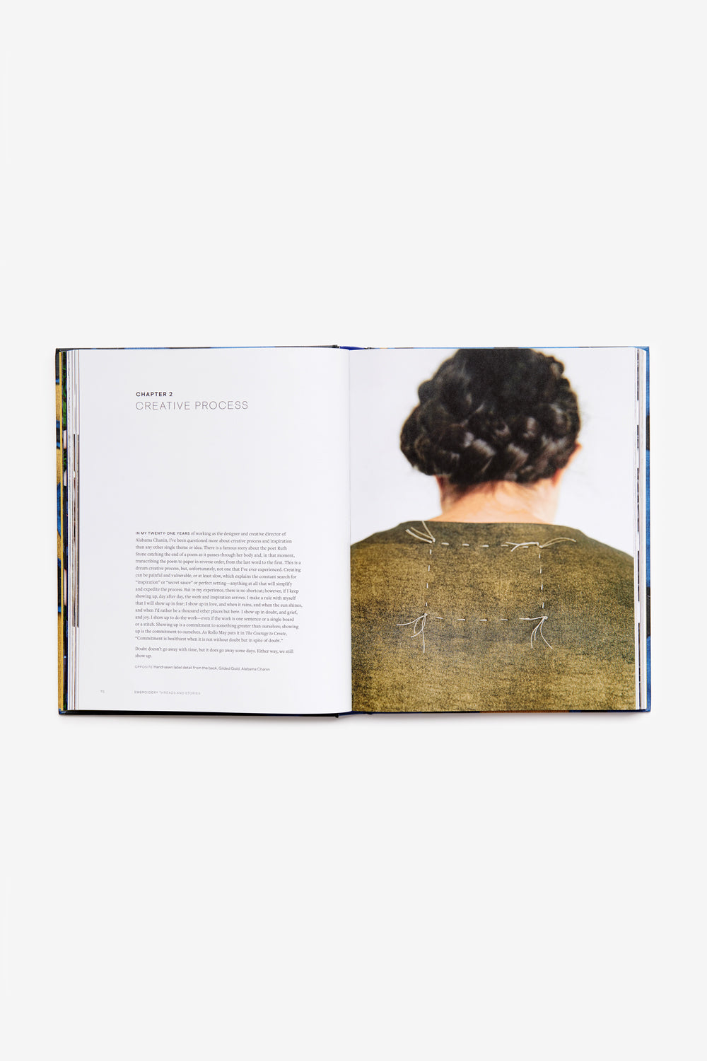 The Creative Process chapter of Natalie Chanin's book, Embroidery: Threads and Stories.