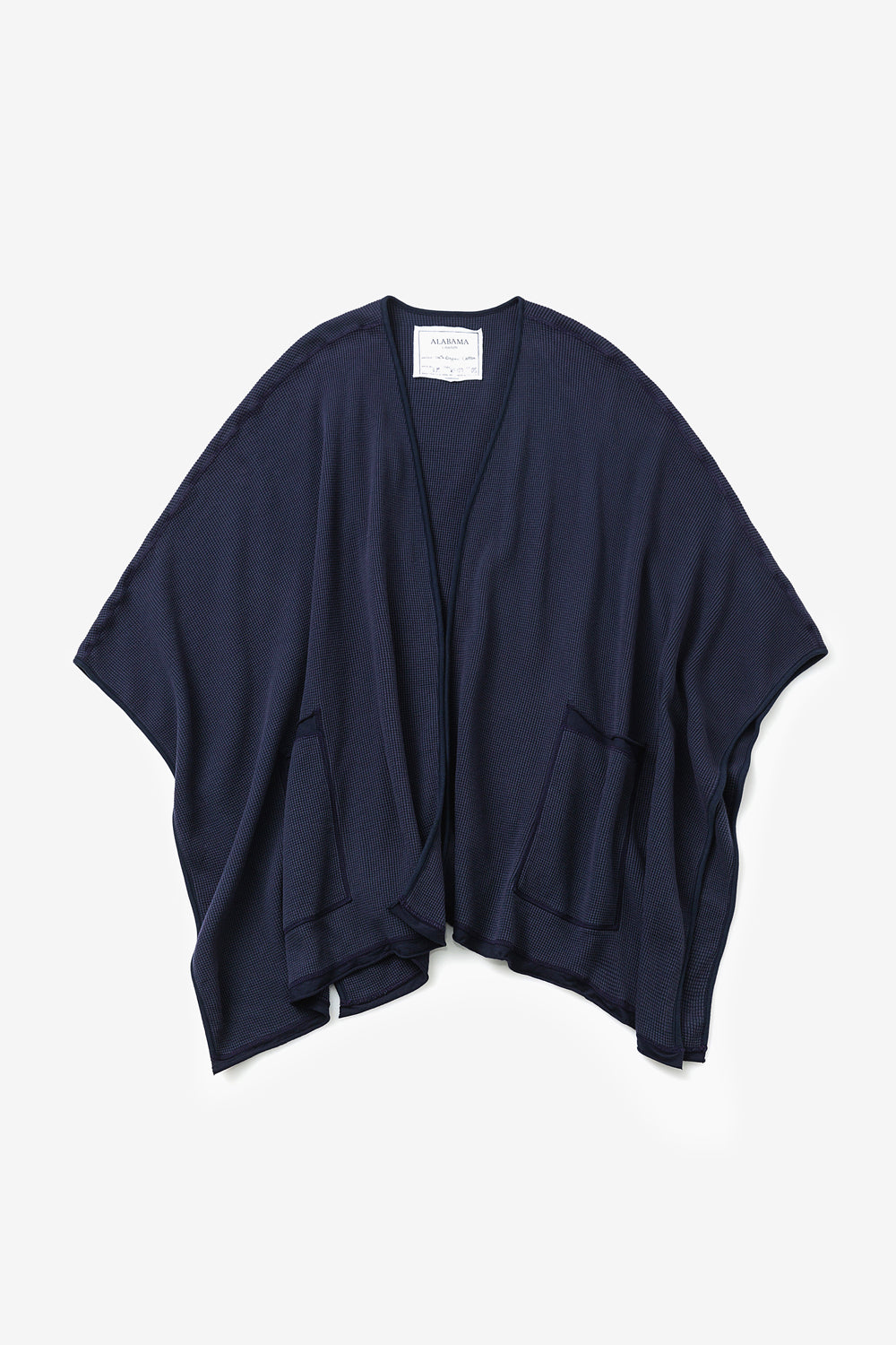 100% organic cotton Waffle Wrap  in Navy from Alabama Chanin.