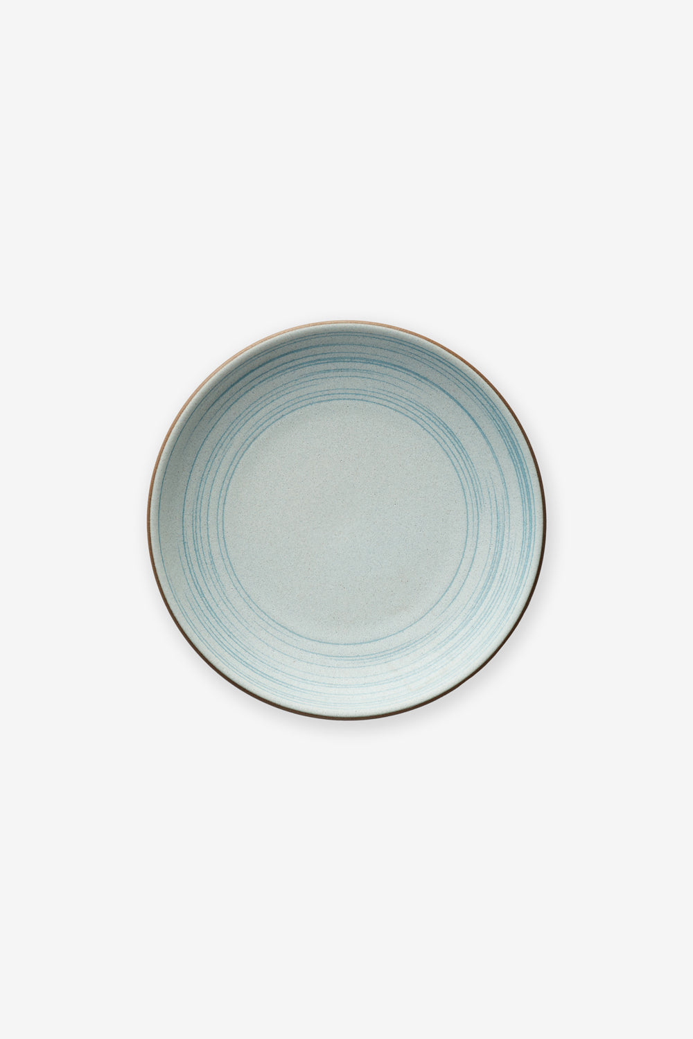 Heath Ceramics Etched Salad Place in Limited Edition Wave Blue Color.