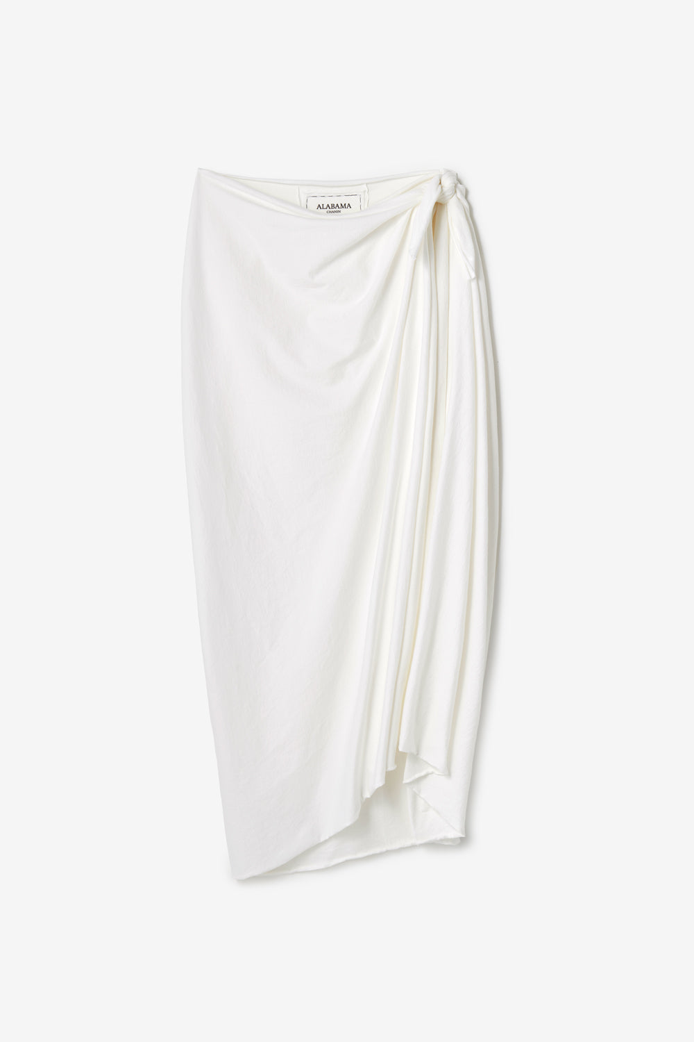 Organic cotton jersey sarong in white.