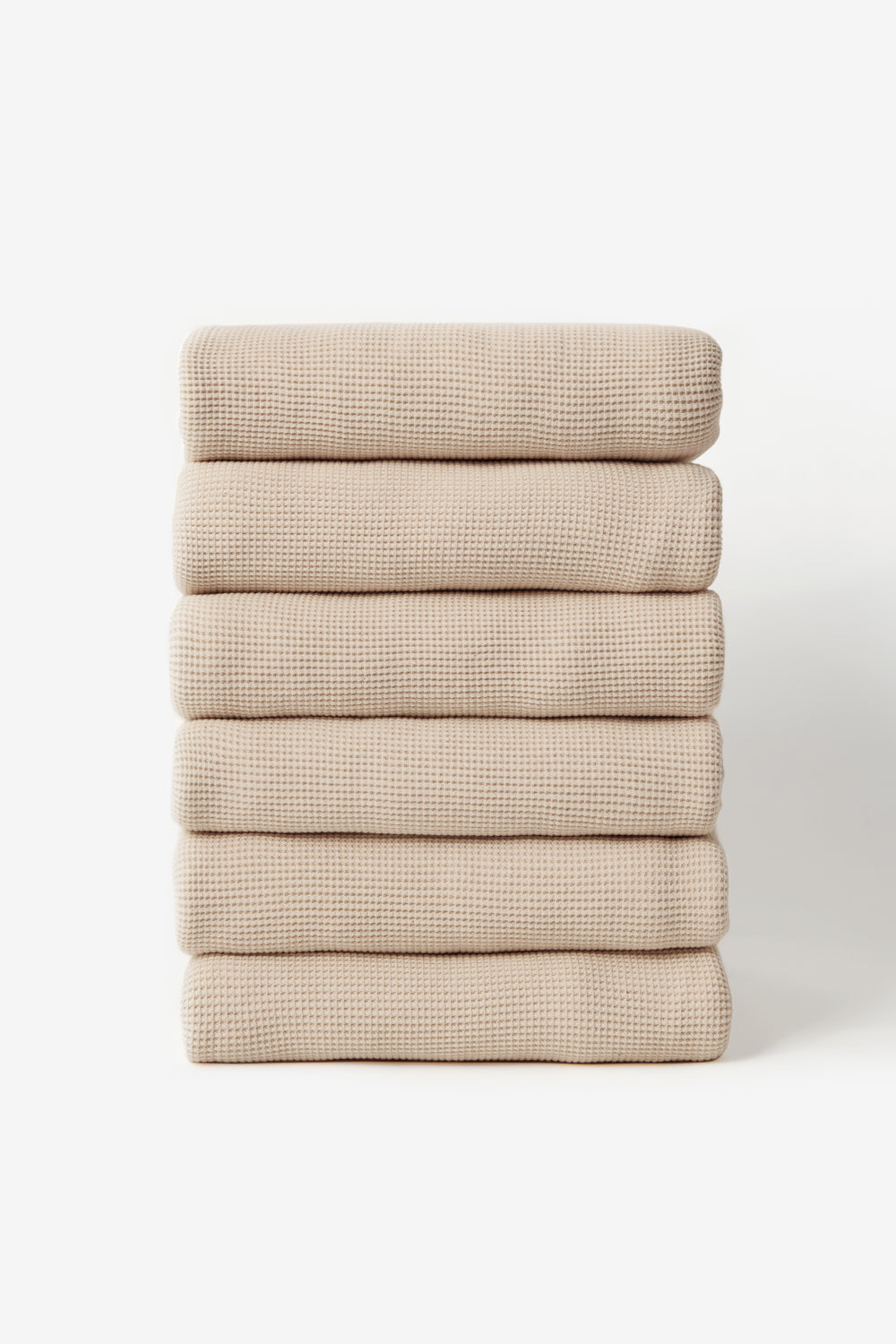 Waffle Weave Hand Towel, Nude