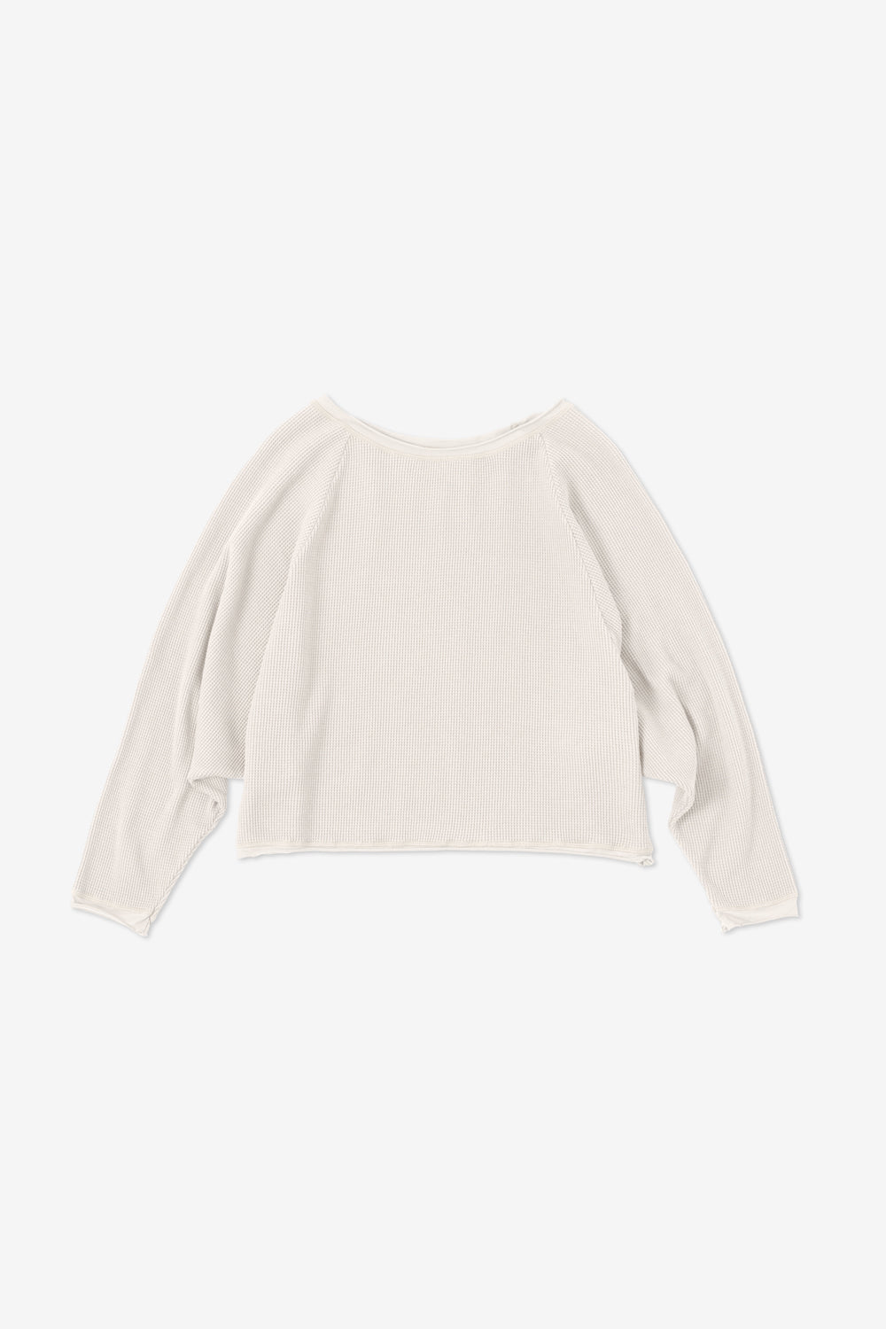 Waffle Raglan in Natural.