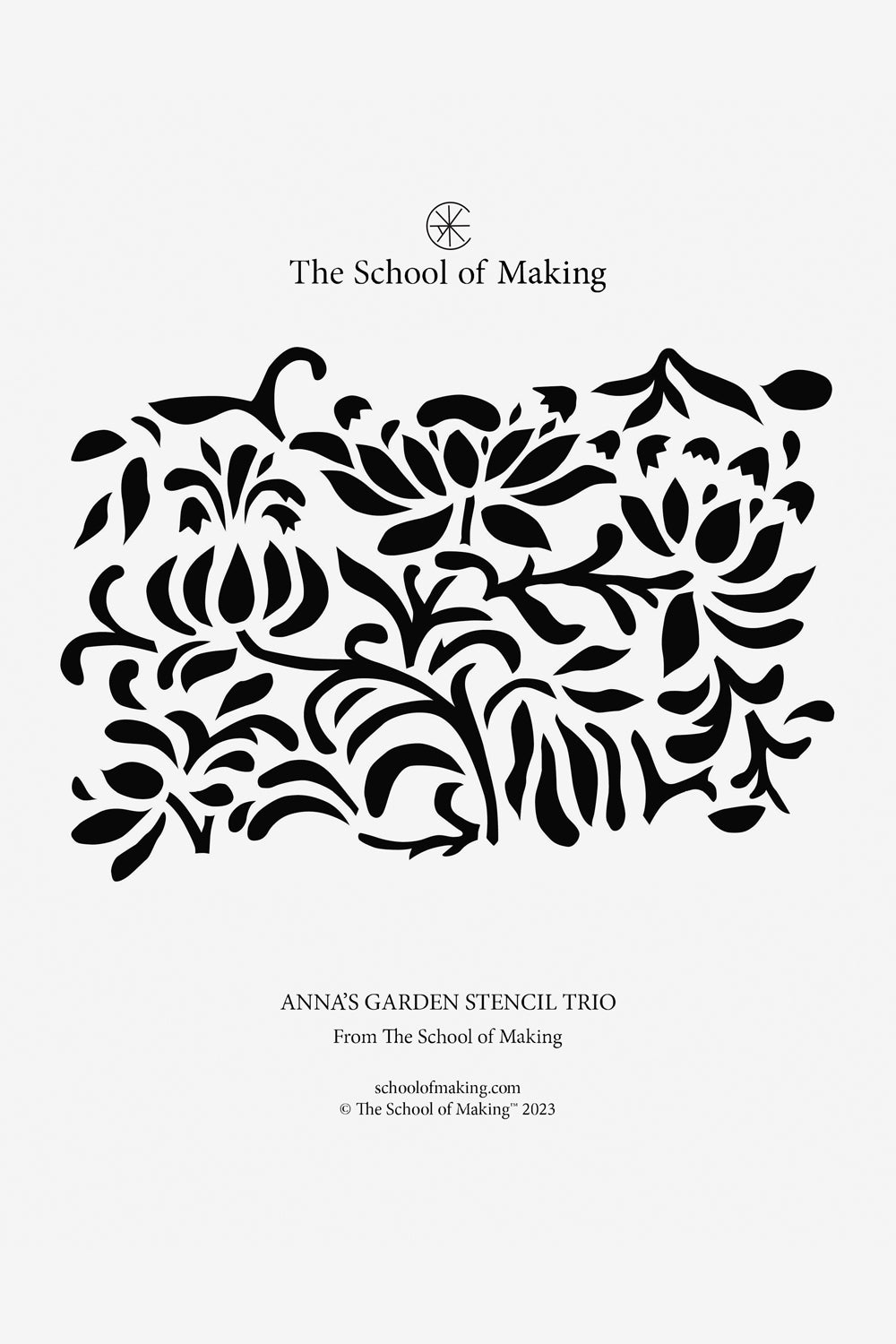 The School of making Anna's Garden Stencil Trio. 