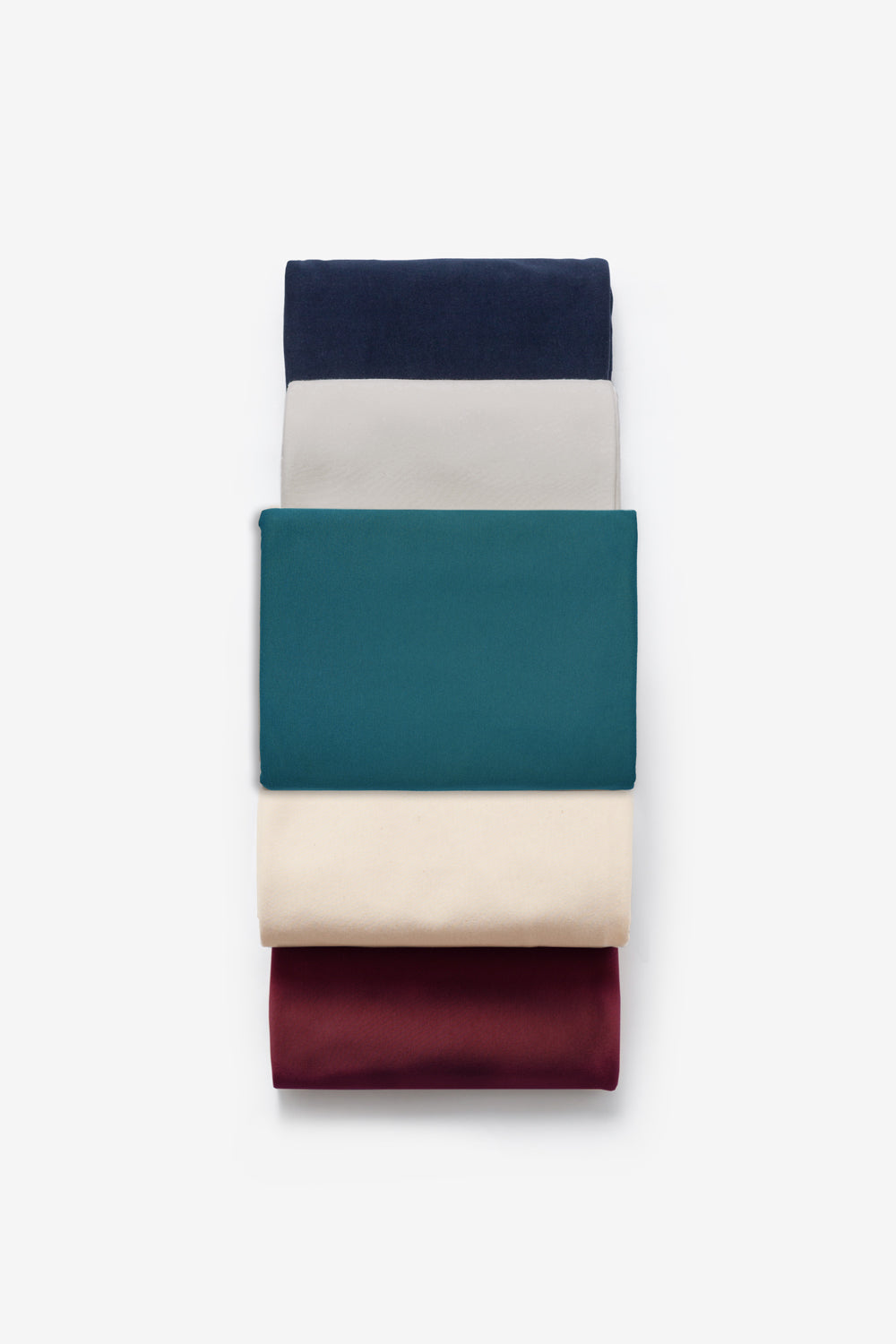 Studio Bundle with Teal, Sand, Beige, Navy, and Plum fabric.