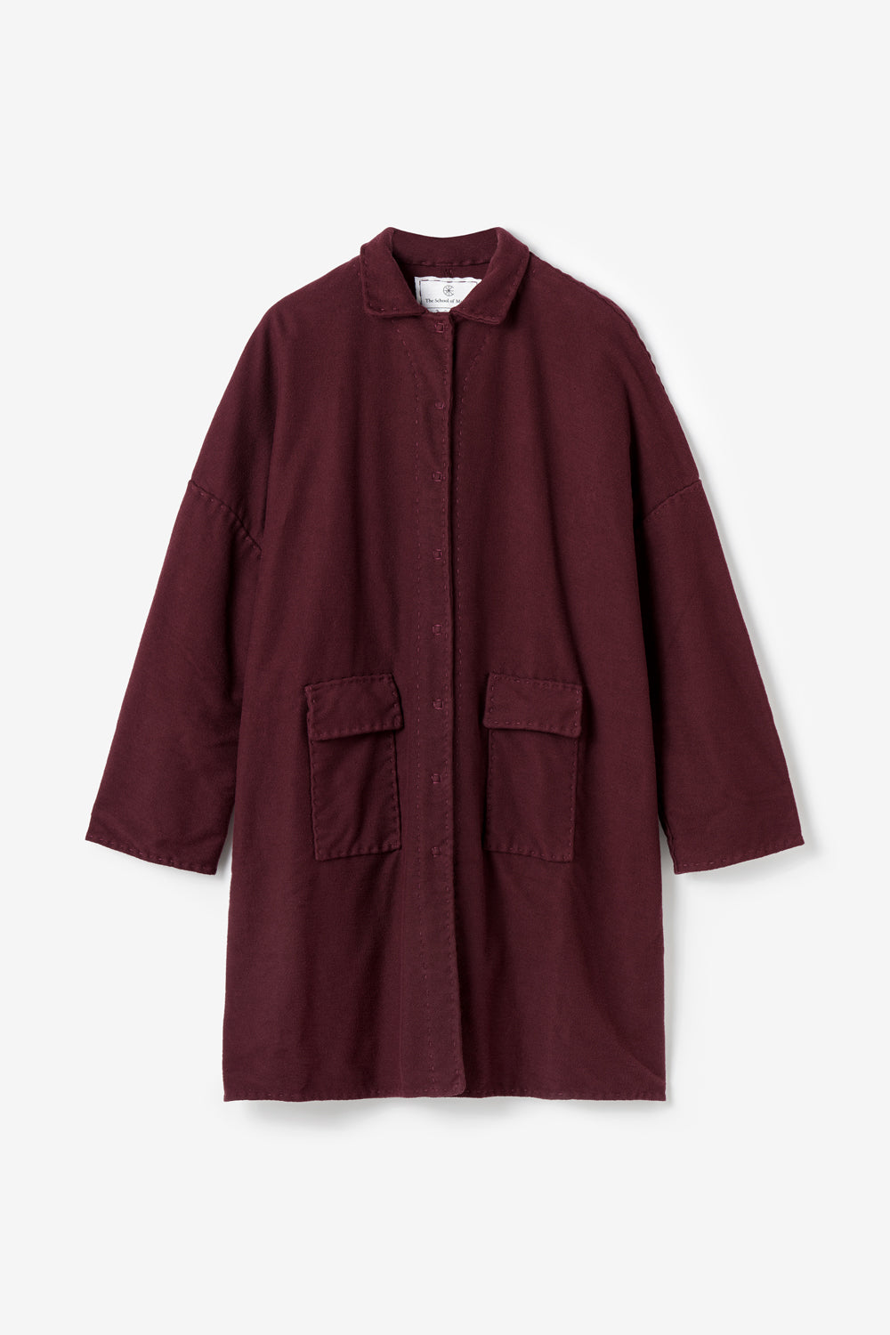 The Car Coat in Plum.