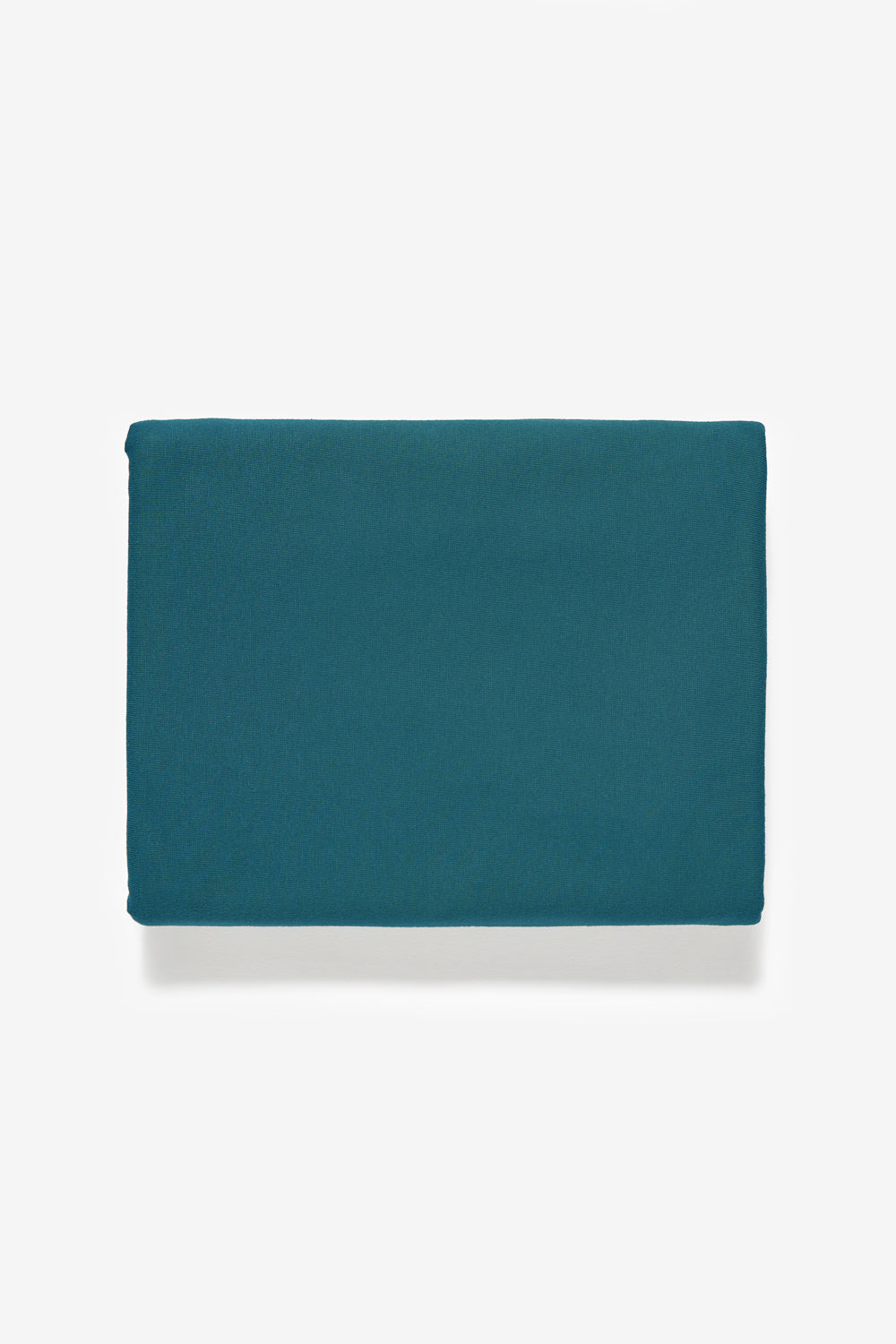The School of Making Teal fabric swatch. Made with 100% organic cotton.