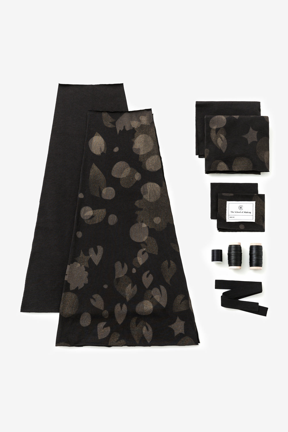 DIY Kit contents of the Canopy Swing Skirt in Black.