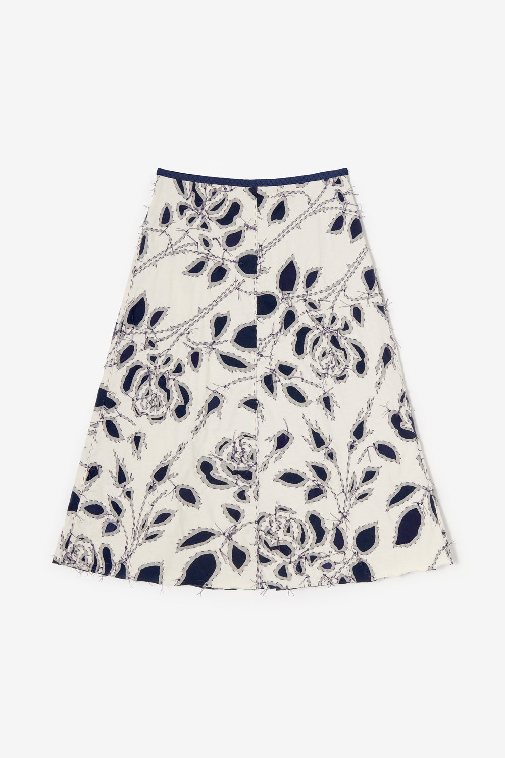 Rose Swing Skirt in Natural and Navy.