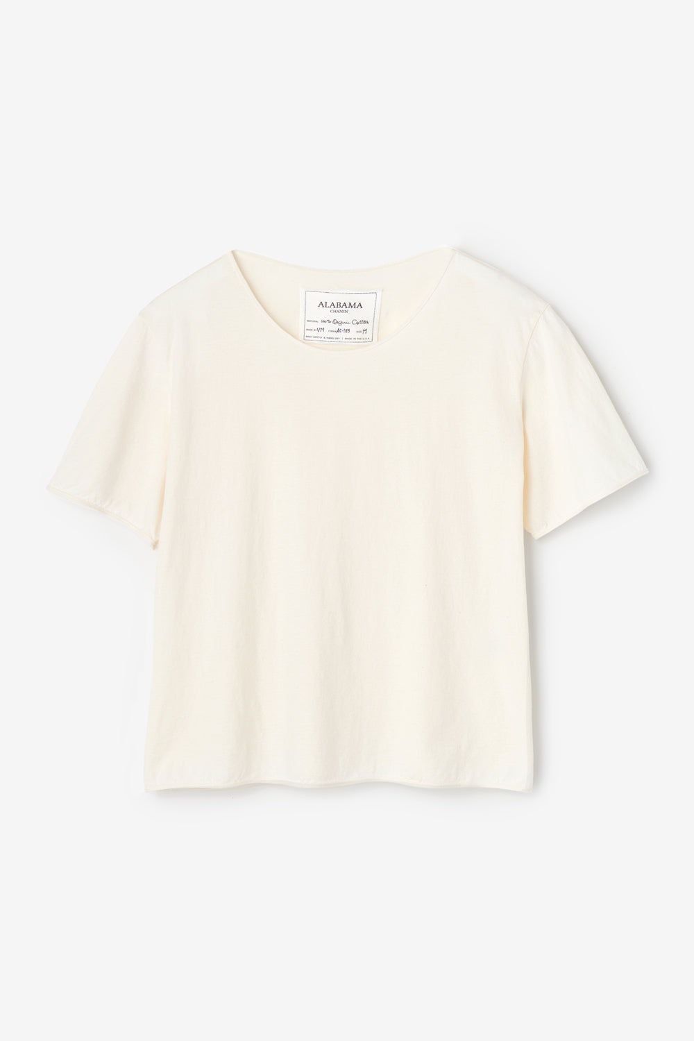 Alabama Chanin boxy tee made from 100% organic cotton in natural.