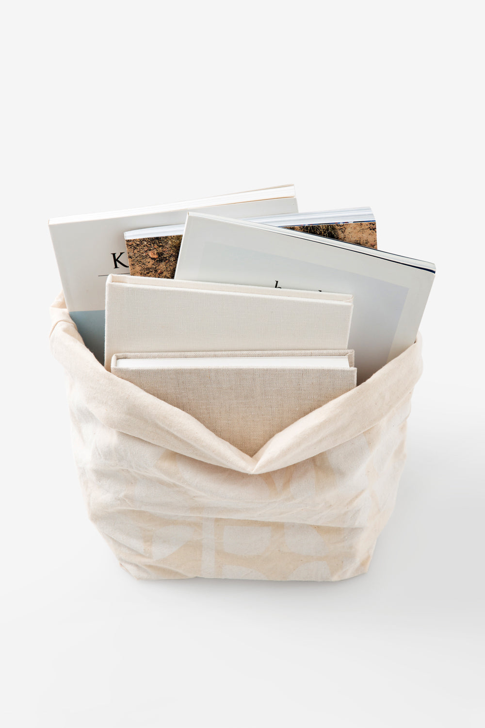 Stenciled Canvas Organizational Bins