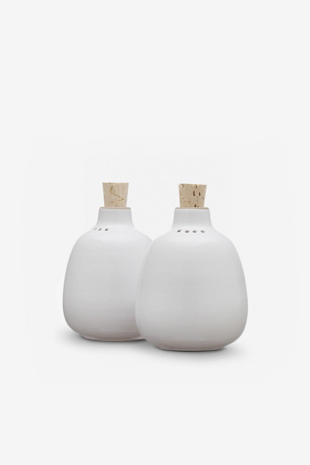 Alabama Chanin Heath Ceramics Salt and Pepper Shaker Set in Opaque White