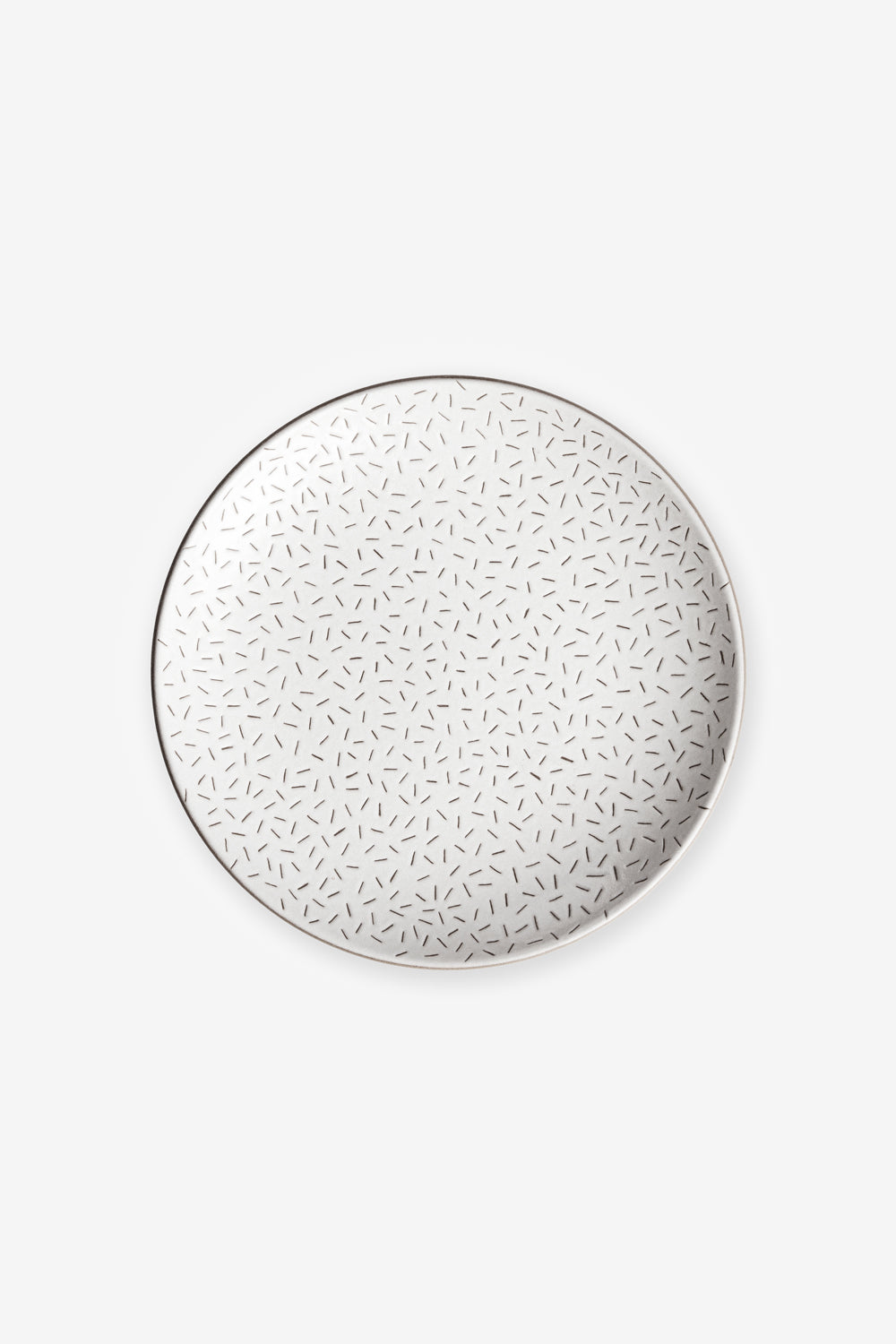 Etched Seed Stitch Salad Plate from Magnolia Dinnerware Set in Opaque White from Alabama Chanin and Heath Ceramics Collaboration