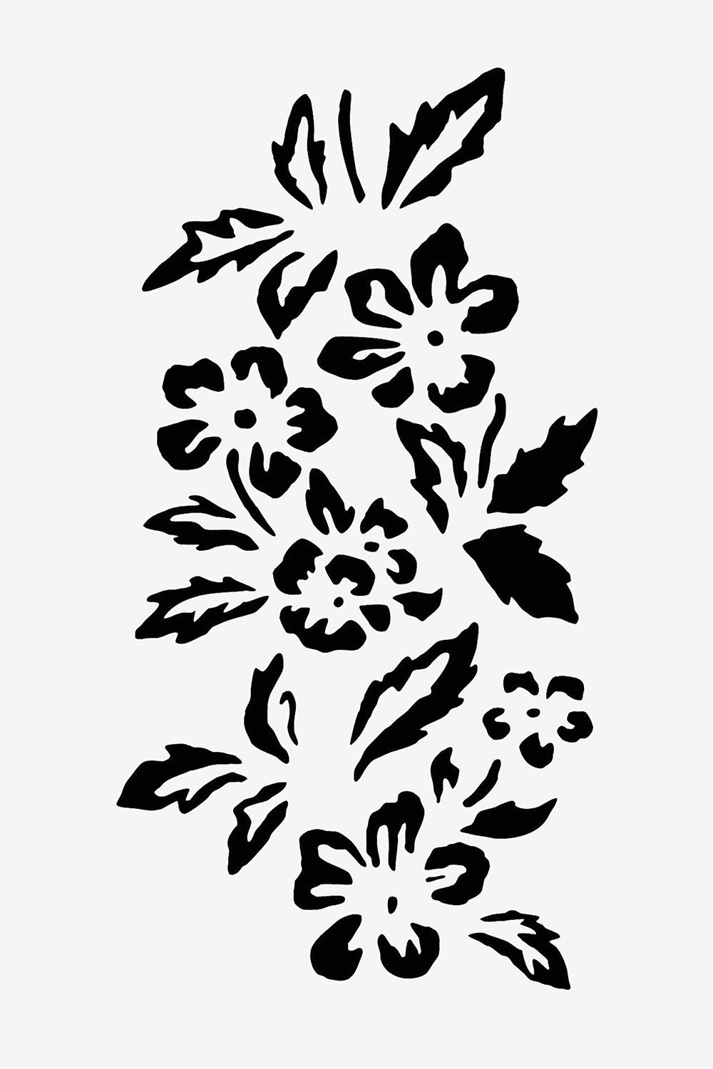 Baker Ross Aw284 Flower Stencils - Pack of 6, Floral Prints for Kids to Use in Arts and Crafts Activities, Painting and Printing Projects