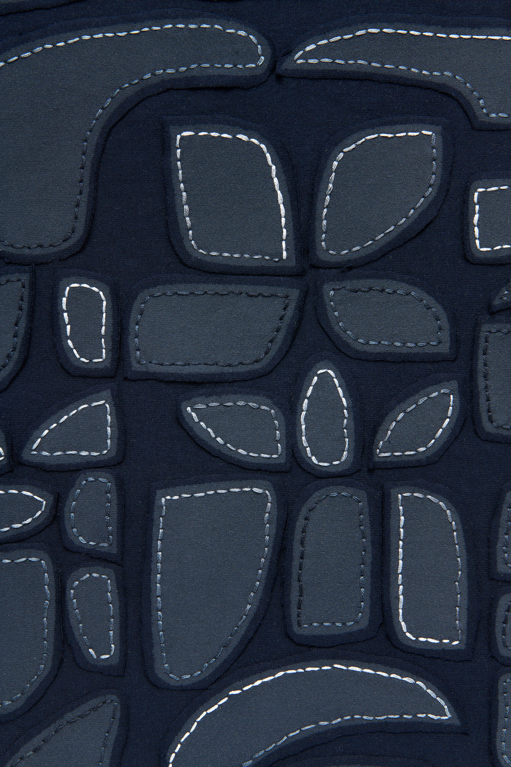 The School of Making fabric swatch in navy with Tony design. 