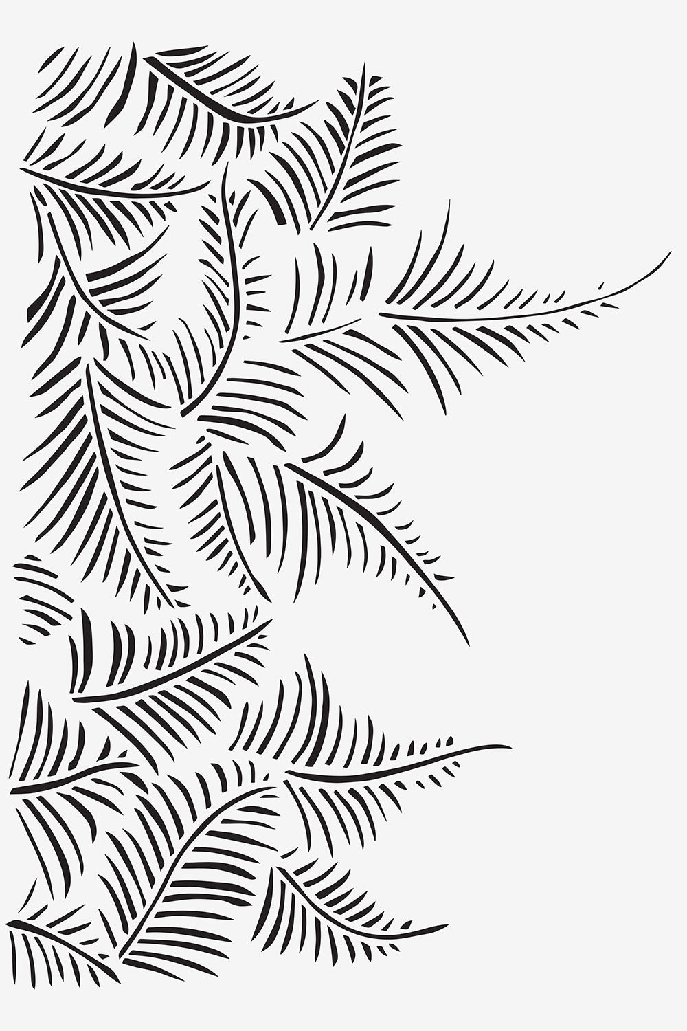 The School of Making Mylar Fern Stencil for Hand Sewn Embroidered DIY Kits 