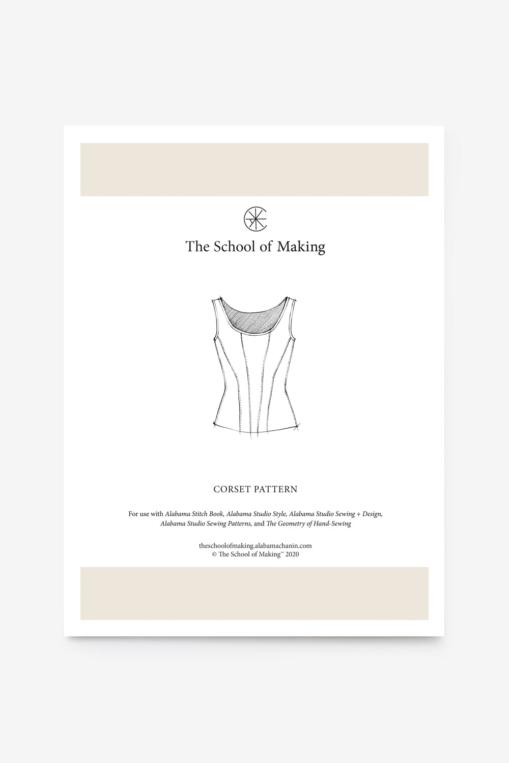The School of Making The Corset Pattern Women's DIY Clothing Pattern for Hand-Sewn Corset.