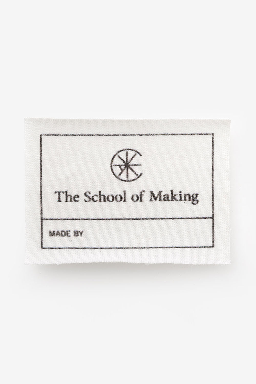 The School of Making TSOM Label for Hand-Sewing and Hand-Embroidery DIY Clothing Projects.