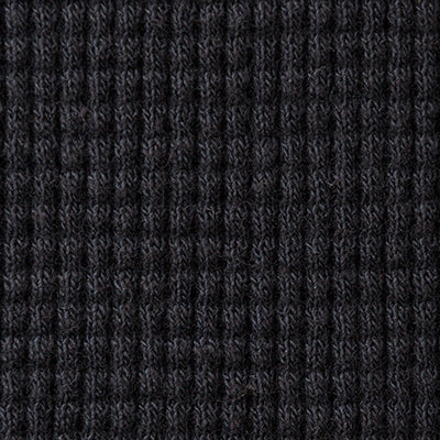 100% Organic Waffle Cotton In Black