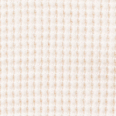 Fabric color swatch of 100% Organic Cotton Waffle Knit in Natural