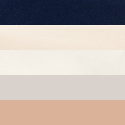 Fabric bundle with Navy, Sand, Natural, Beige, and Ballet fabric