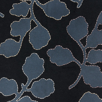 Black with New Leaves pattern