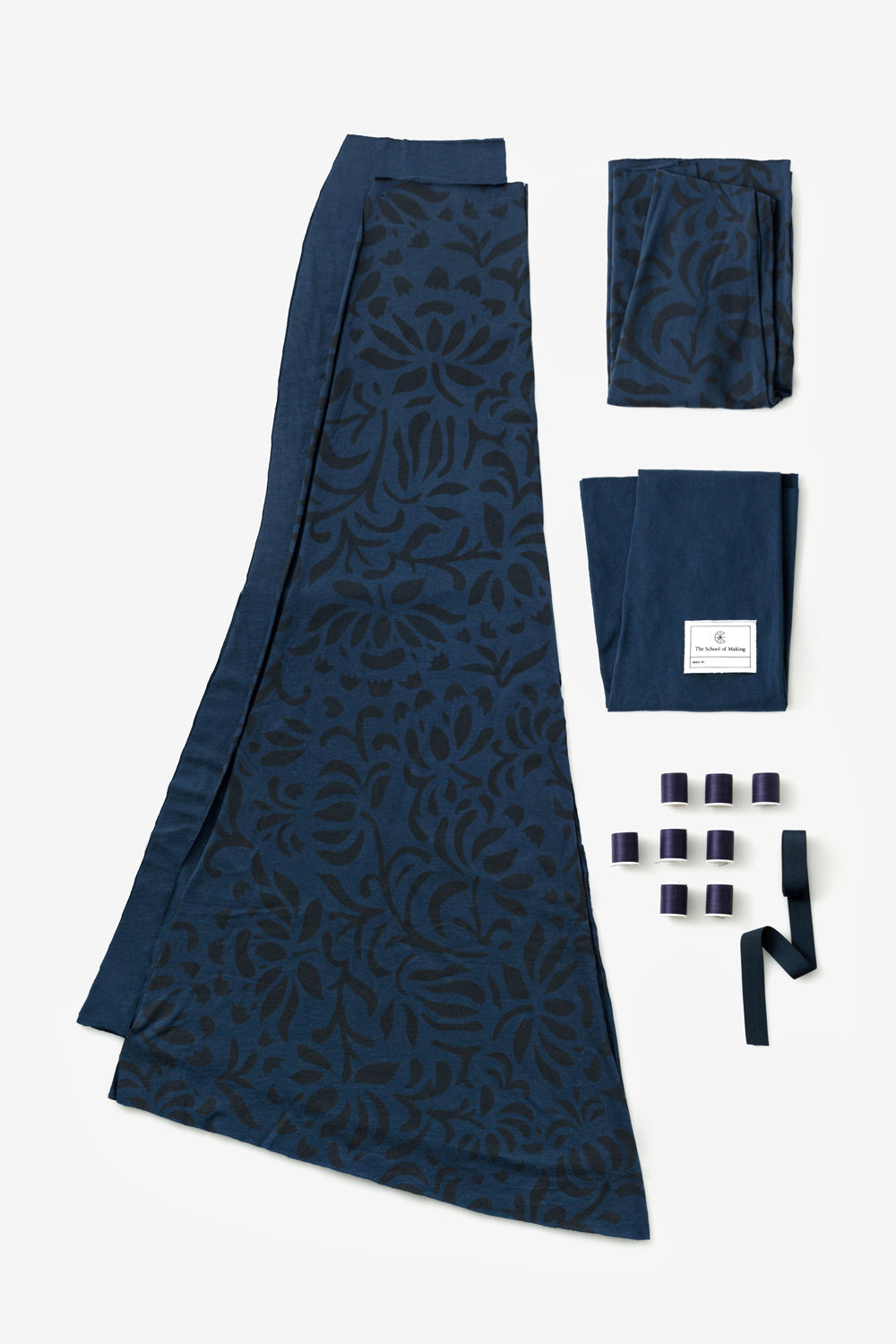 The Long Skirt Kit in Peacock with Anna's Garden stencil.