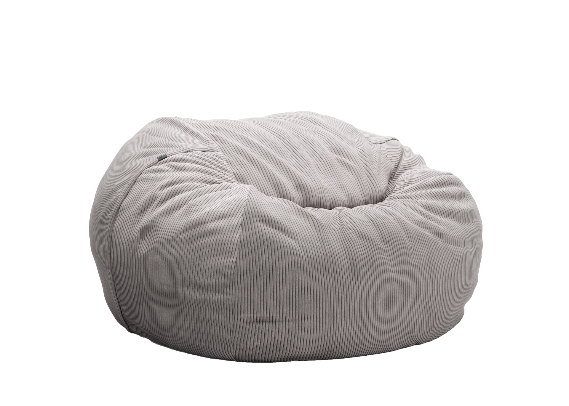 small grey bean bag chair