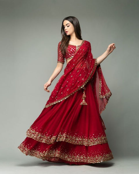 Which cut is best for lehenga?