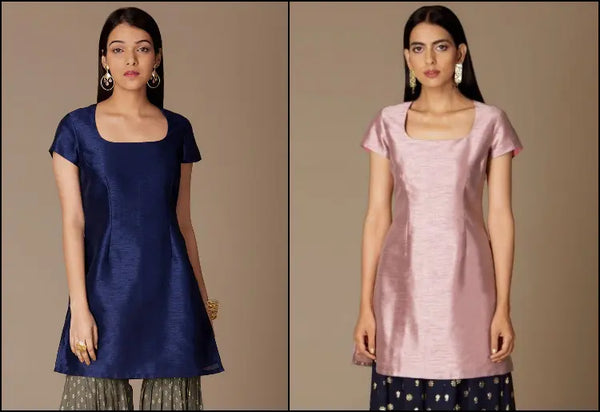 Discover 149+ deep front neck kurti latest