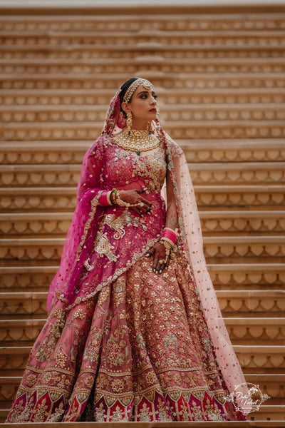 Top 150+ Pink Bridal Lehenga Designs 2024