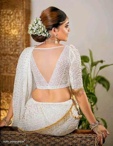 Pin by Fascinate Blouses on Backless Blouse Designs  Backless blouse, Backless  blouse designs, Golden blouse designs