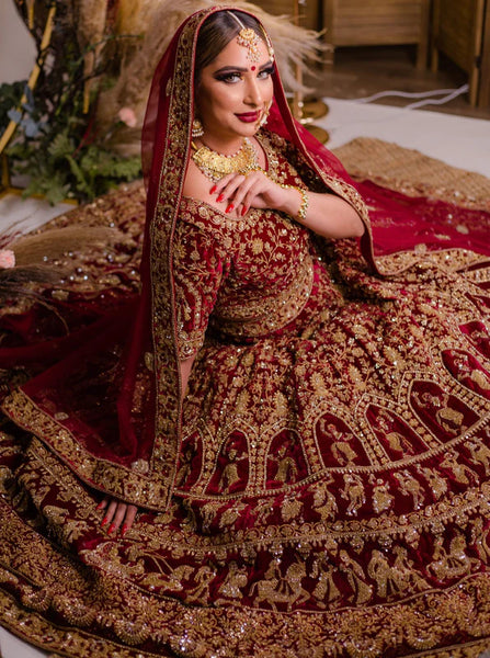 Stunning Outfits That Real Brides Are Wearing For Their At-Home Intimate  Weddings! | Indian bridal outfits, Latest bridal lehenga, Indian bridal  dress