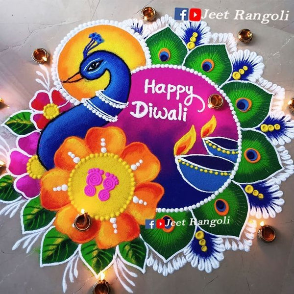 300+ Easy Flower Rangoli Designs