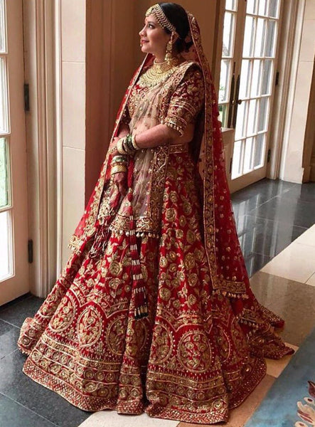 What are the best bridal lehenga colours for a daytime wedding? - Quora