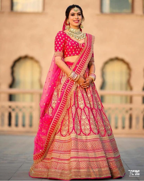 Gul Hot Pink Lehenga Set - POMCHA JAIPUR - 4264098