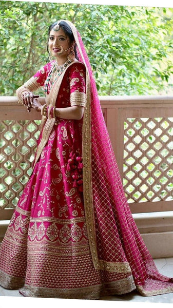 Top 500+ Rani Pink Bridal Lehenga Designs