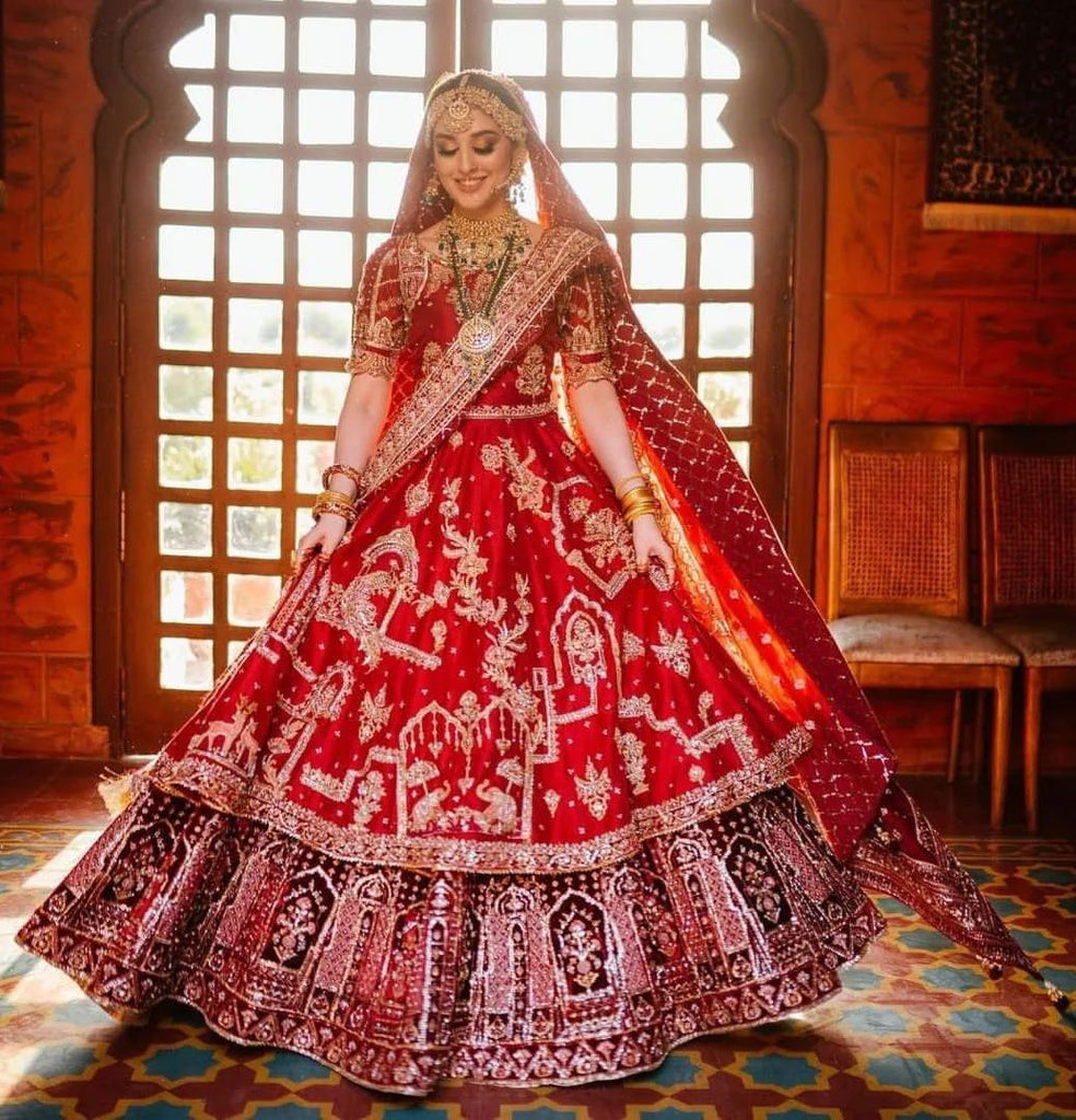 Neha Kakkar's Hot Red Bridal Lehenga Is A Piece Of Art: Have A Look |  IWMBuzz